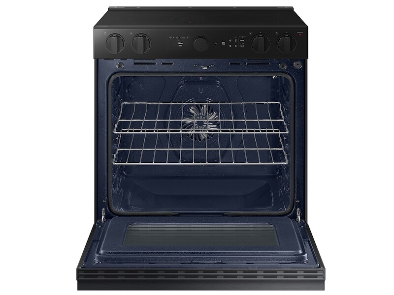 Bespoke 6.3 cu. ft. Smart Slide-In Electric Range with Air Sous Vide & Air Fry in Matte Black Steel NSE6DG8500MTAA