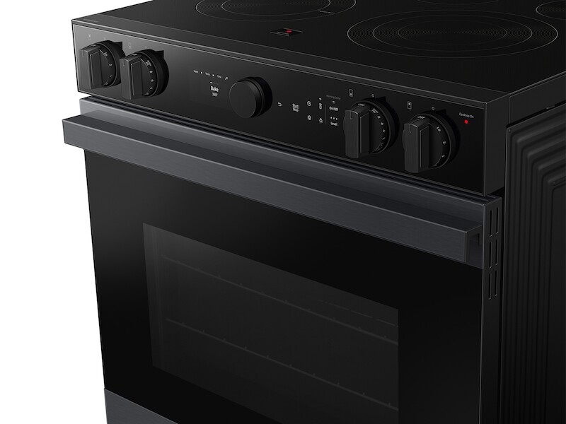 Bespoke 6.3 cu. ft. Smart Slide-In Electric Range with Air Sous Vide & Air Fry in Matte Black Steel NSE6DG8500MTAA