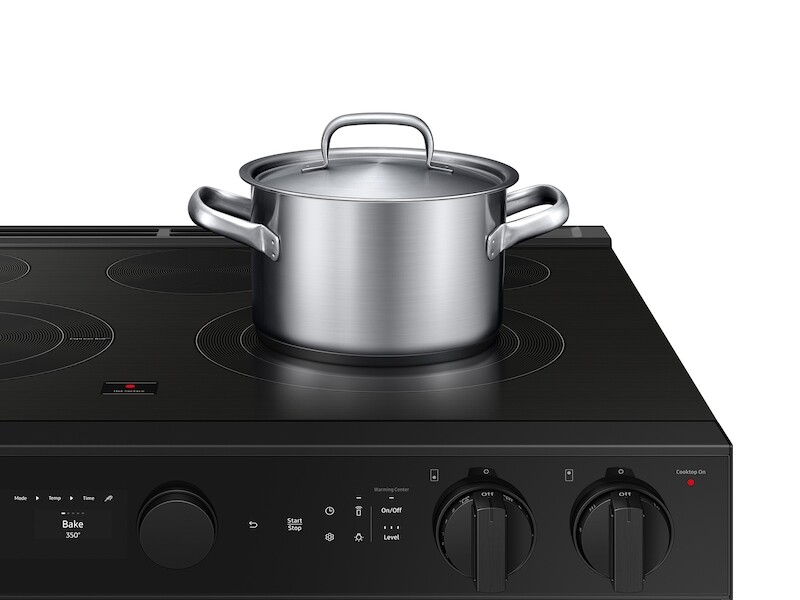Bespoke 6.3 cu. ft. Smart Slide-In Electric Range with Air Sous Vide & Air Fry in Matte Black Steel NSE6DG8500MTAA