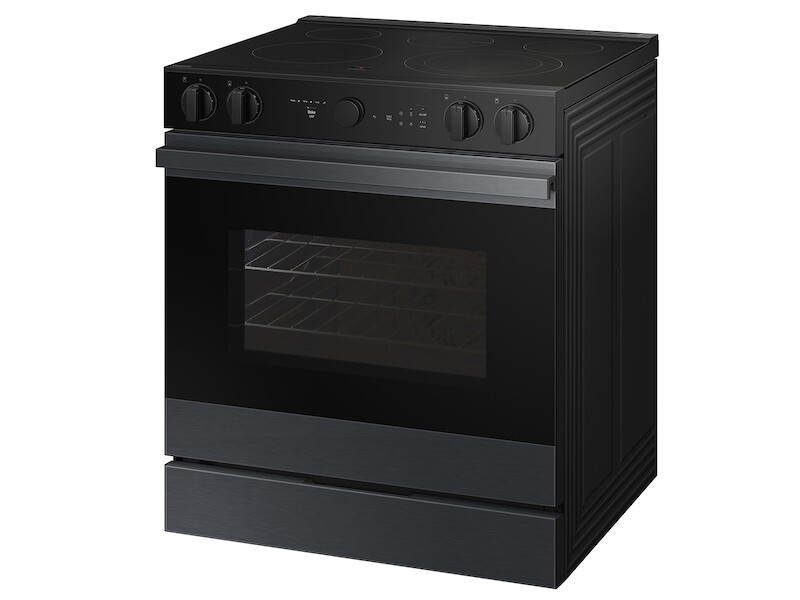 Bespoke 6.3 cu. ft. Smart Slide-In Electric Range with Air Sous Vide & Air Fry in Matte Black Steel NSE6DG8500MTAA