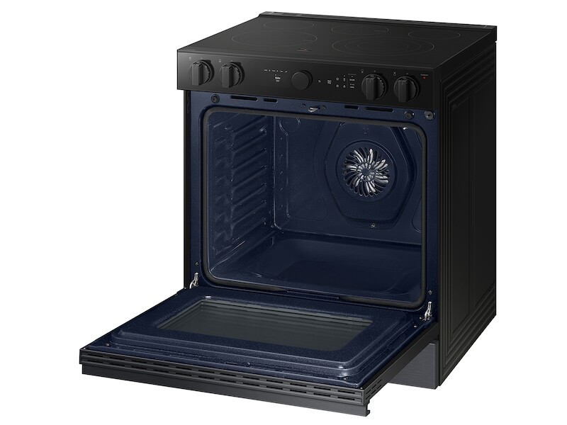 Bespoke 6.3 cu. ft. Smart Slide-In Electric Range with Air Sous Vide & Air Fry in Matte Black Steel NSE6DG8500MTAA