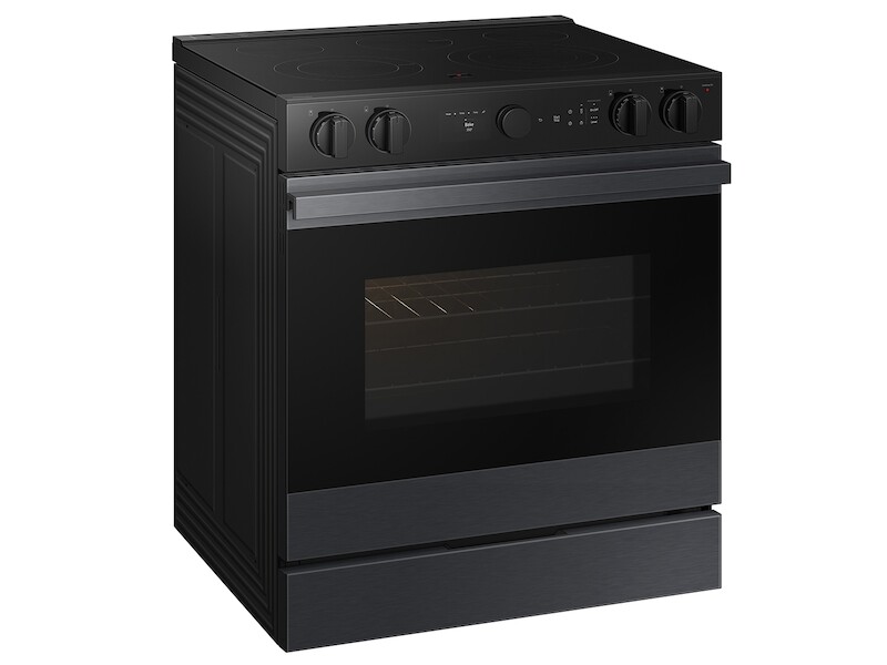 Bespoke 6.3 cu. ft. Smart Slide-In Electric Range with Air Sous Vide & Air Fry in Matte Black Steel NSE6DG8500MTAA