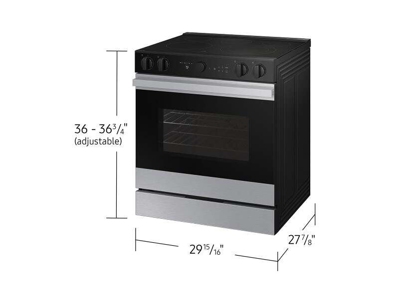 Bespoke 6.3 cu. ft. Smart Slide-In Electric Range with Air Sous Vide & Air Fry in Stainless Steel NSE6DG8500SRAA