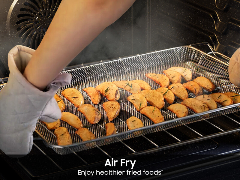 Bespoke 6.3 cu. ft. Smart Slide-In Electric Range with Air Sous Vide & Air Fry in Stainless Steel NSE6DG8500SRAA