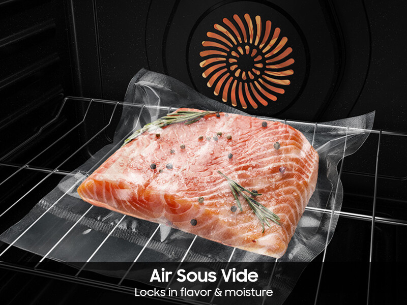 Bespoke 6.3 cu. ft. Smart Slide-In Electric Range with Air Sous Vide & Air Fry in Stainless Steel NSE6DG8500SRAA