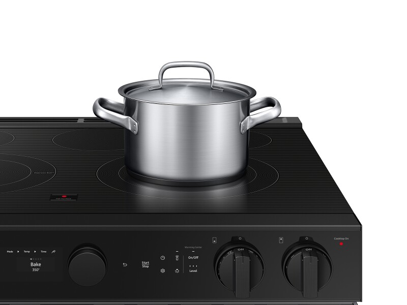 Bespoke 6.3 cu. ft. Smart Slide-In Electric Range with Air Sous Vide & Air Fry in Stainless Steel NSE6DG8500SRAA