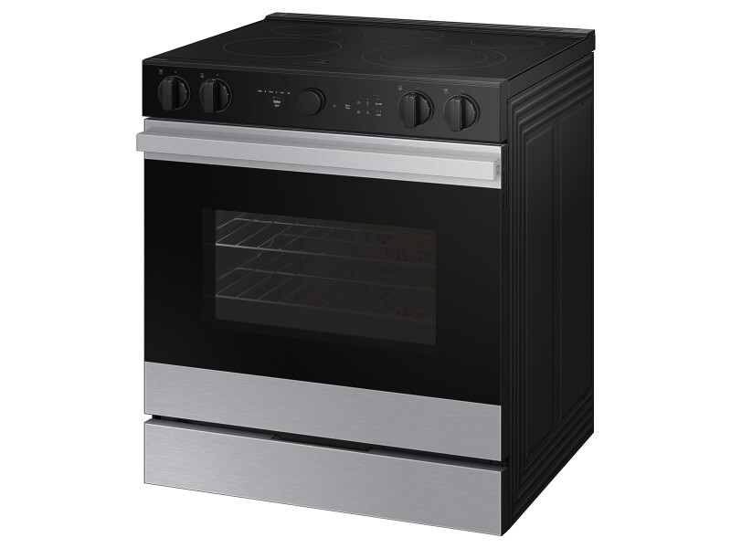 Bespoke 6.3 cu. ft. Smart Slide-In Electric Range with Air Sous Vide & Air Fry in Stainless Steel NSE6DG8500SRAA