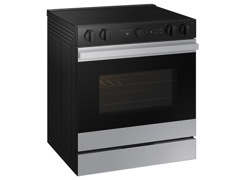 Bespoke 6.3 cu. ft. Smart Slide-In Electric Range with Air Sous Vide & Air Fry in Stainless Steel NSE6DG8500SRAA