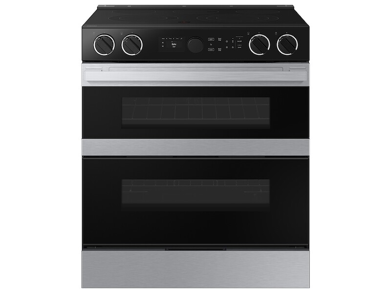Bespoke Slide-in Electric Range Flex Duo™ | Illuminated Precision Knobs 6.3 cu.ft. NSE6DG8550SRAA