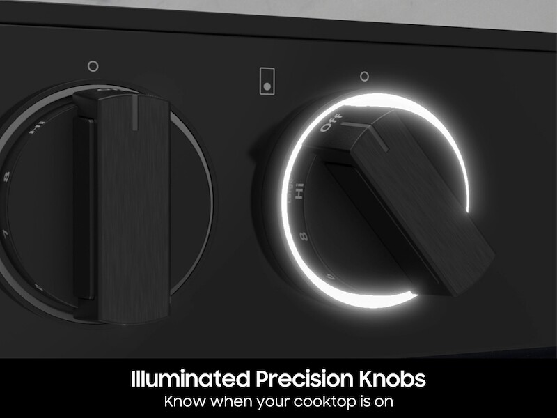 Bespoke Slide-in Electric Range Flex Duo™ | Illuminated Precision Knobs 6.3 cu.ft. NSE6DG8550SRAA