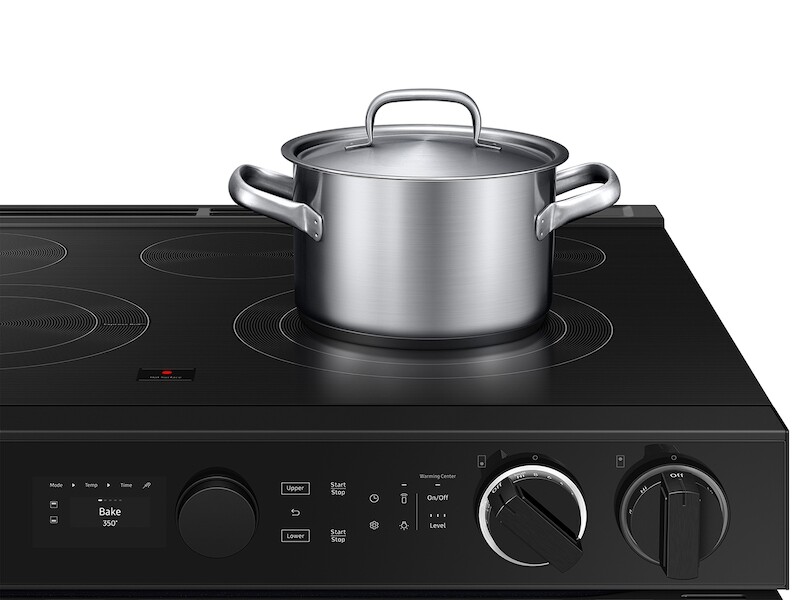 Bespoke Slide-in Electric Range Flex Duo™ | Illuminated Precision Knobs 6.3 cu.ft. NSE6DG8550SRAA