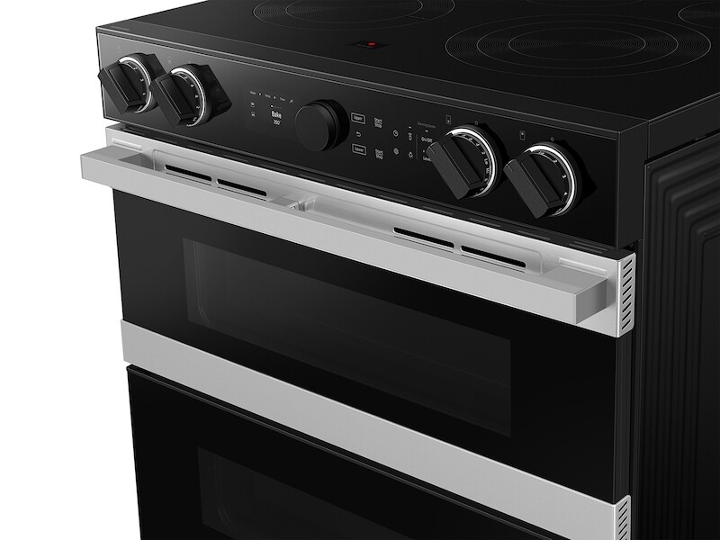 Bespoke Slide-in Electric Range Flex Duo™ | Illuminated Precision Knobs 6.3 cu.ft. NSE6DG8550SRAA
