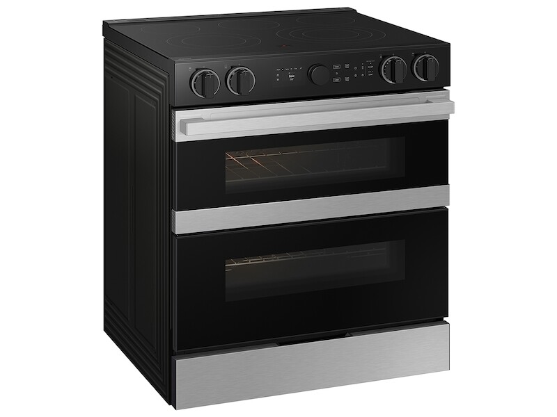 Bespoke Slide-in Electric Range Flex Duo™ | Illuminated Precision Knobs 6.3 cu.ft. NSE6DG8550SRAA