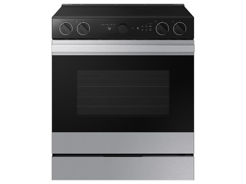Bespoke Slide-in Electric Range Smart Oven Camera | Illuminated Precision Knobs 6.3 cu.ft. NSE6DG8700SRAA