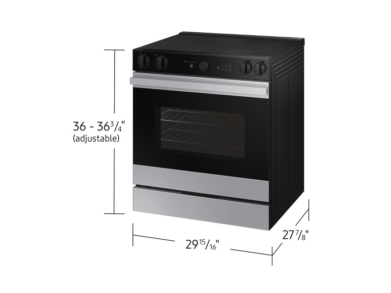 Bespoke Slide-in Electric Range Smart Oven Camera | Illuminated Precision Knobs 6.3 cu.ft. NSE6DG8700SRAA
