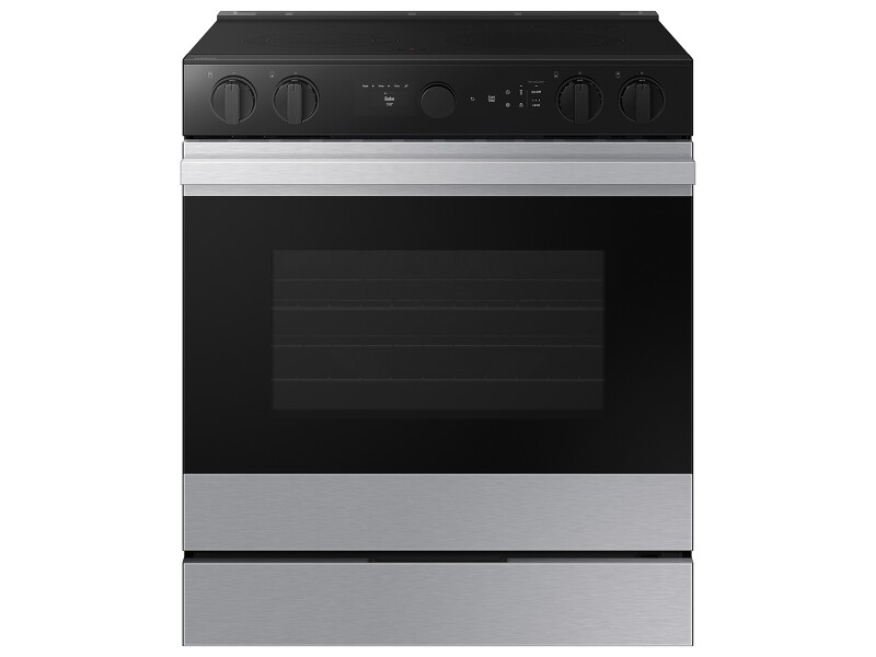 Bespoke Slide-in Electric Range Smart Oven Camera | Illuminated Precision Knobs 6.3 cu.ft. NSE6DG8700SRAA