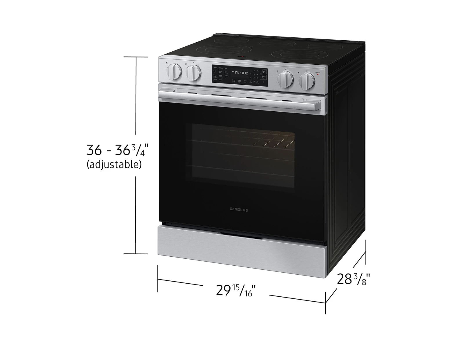 Bespoke Smart Slide-in Electric Range | Pro Style Design | Air Fry Max | Precision Knobs NSE70H63SRAA
