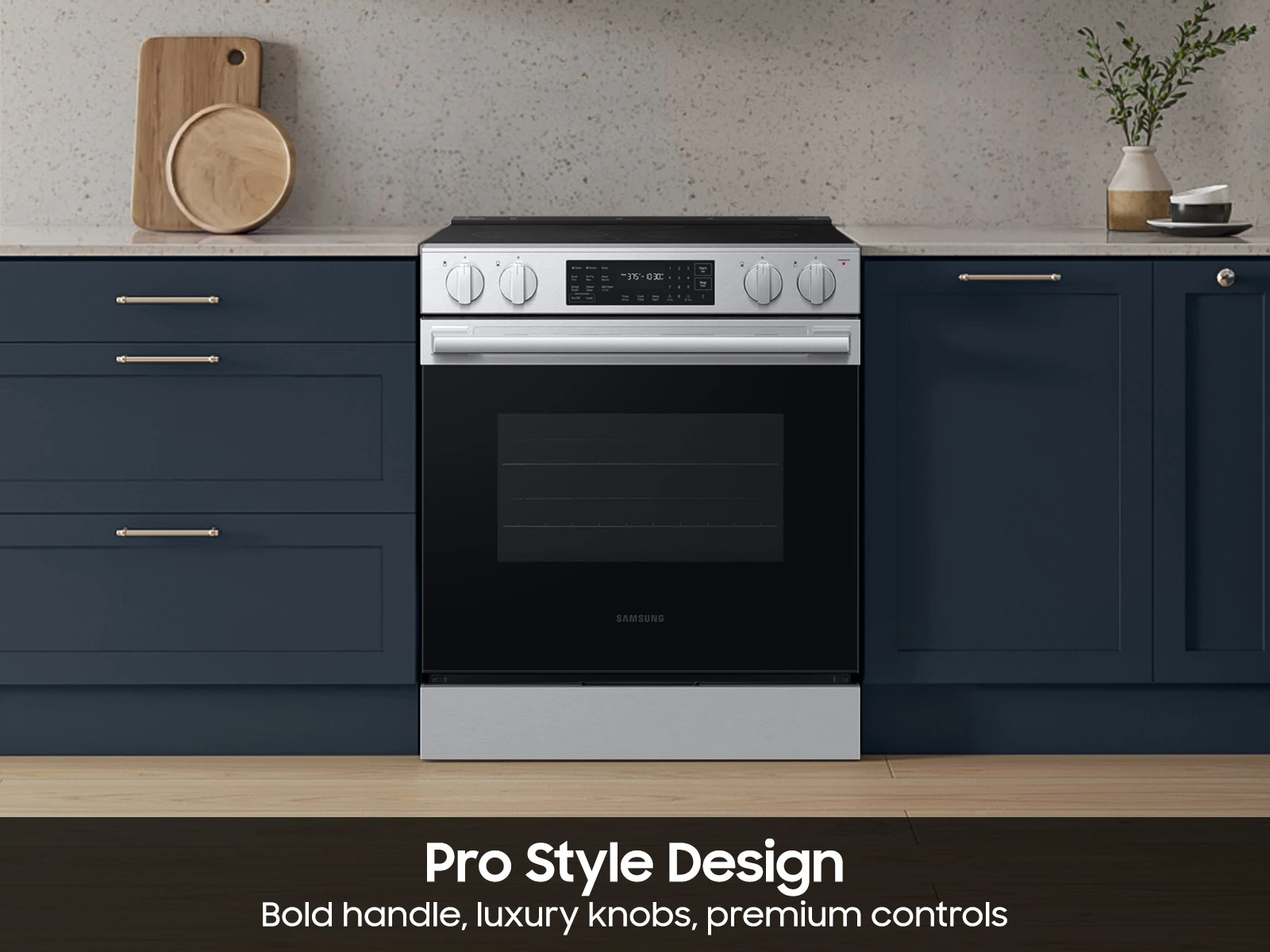 Bespoke Smart Slide-in Electric Range | Pro Style Design | Air Fry Max | Precision Knobs NSE70H63SRAA