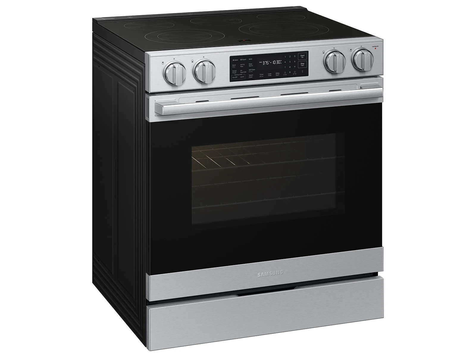 Bespoke Smart Slide-in Electric Range Pro Style Design | Air Fry Max True Convection NSE80H63SRAA