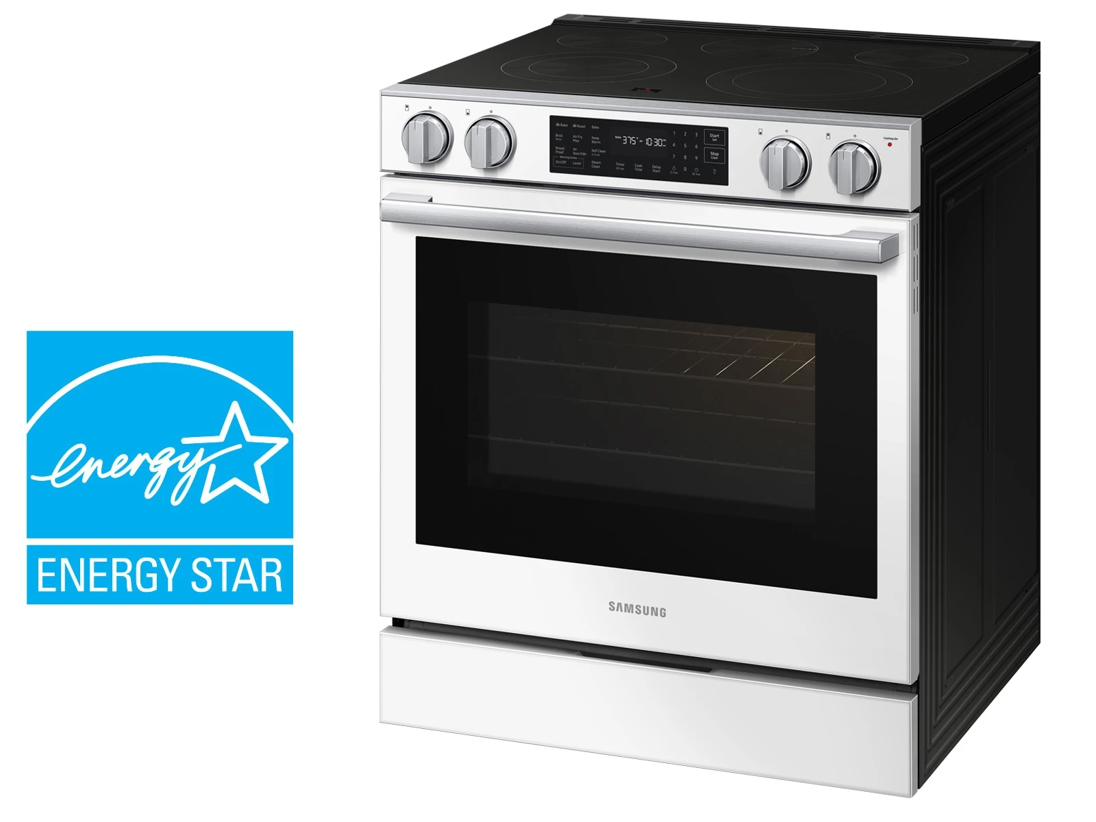 Bespoke Smart Slide-in Electric Range Pro Style Design | Air Fry Max True Convection NSE80H63SWAA