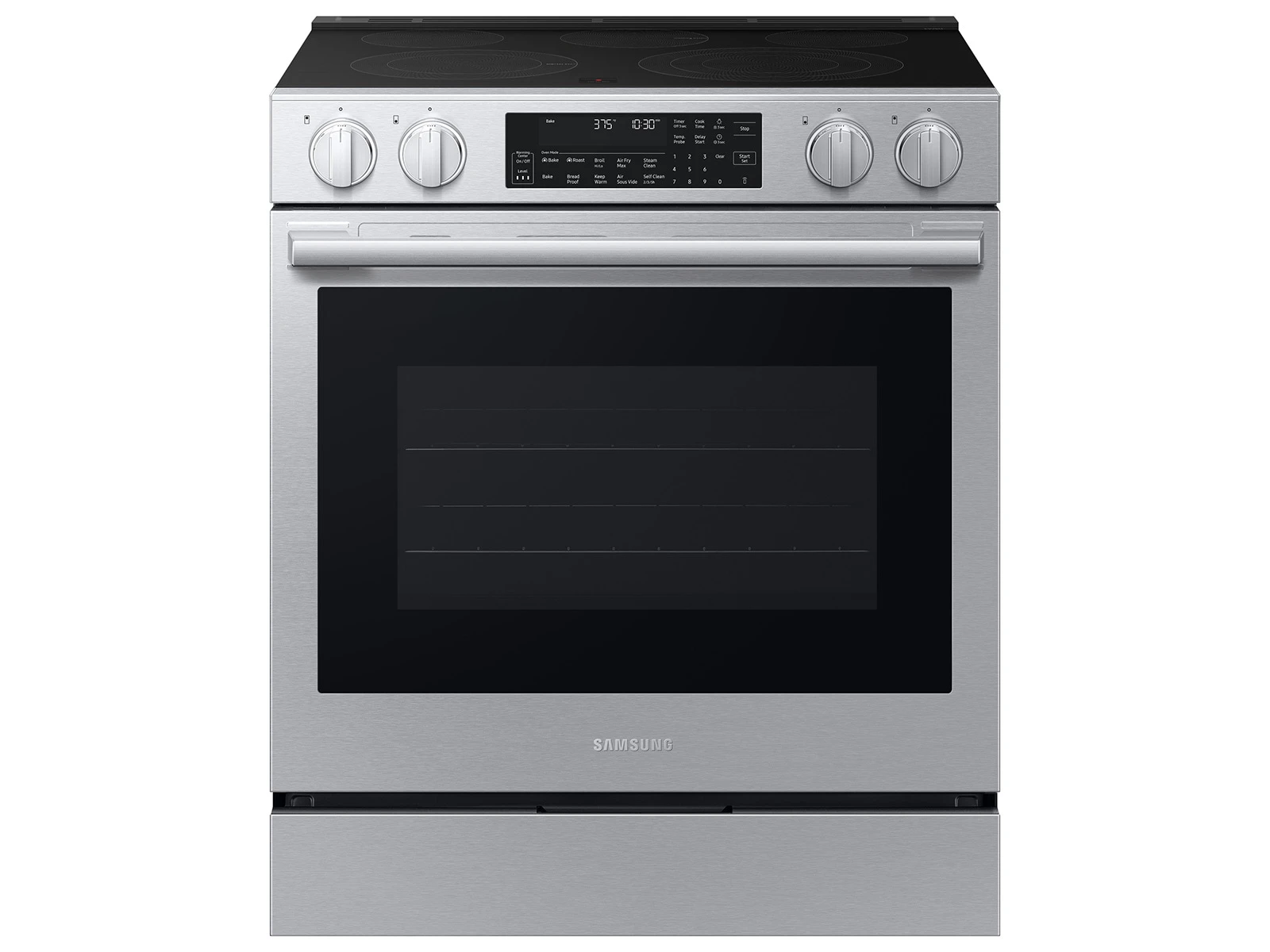 Bespoke Smart Slide-in Electric Range Pro Style Elite Design | Illuminated Knobs Air Fry Max NSE90H63SRAA