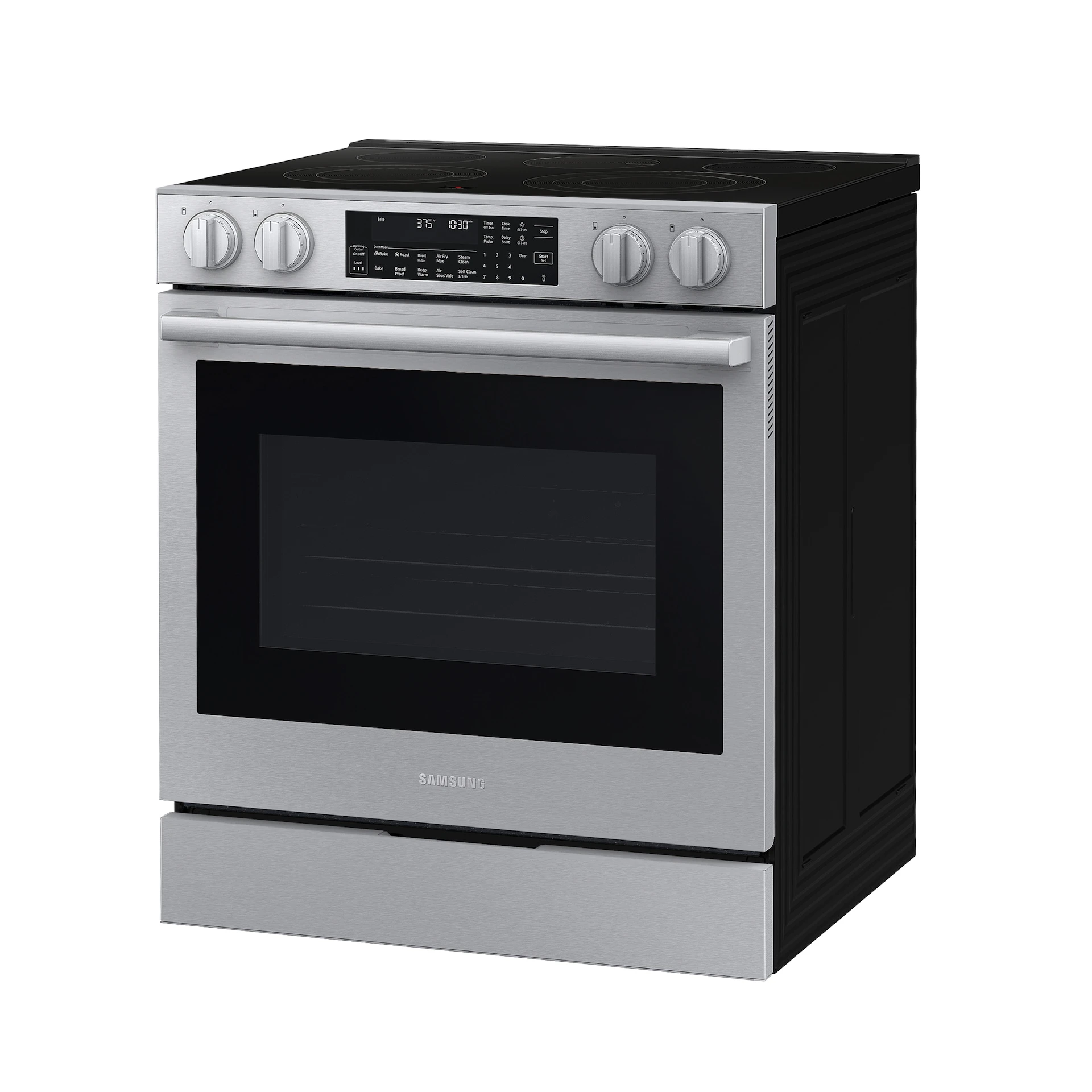 Bespoke Smart Slide-in Electric Range Pro Style Elite Design | Illuminated Knobs Air Fry Max NSE90H63SRAA