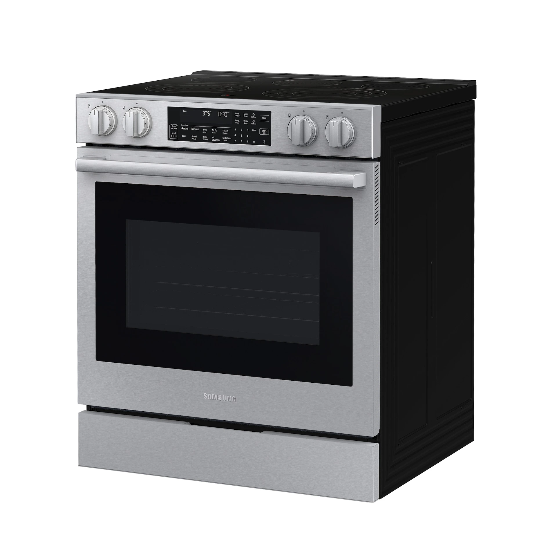 Bespoke Smart Slide-in Electric Range Pro Style Elite Design | Illuminated Knobs Air Fry Max NSE90H63SRAA