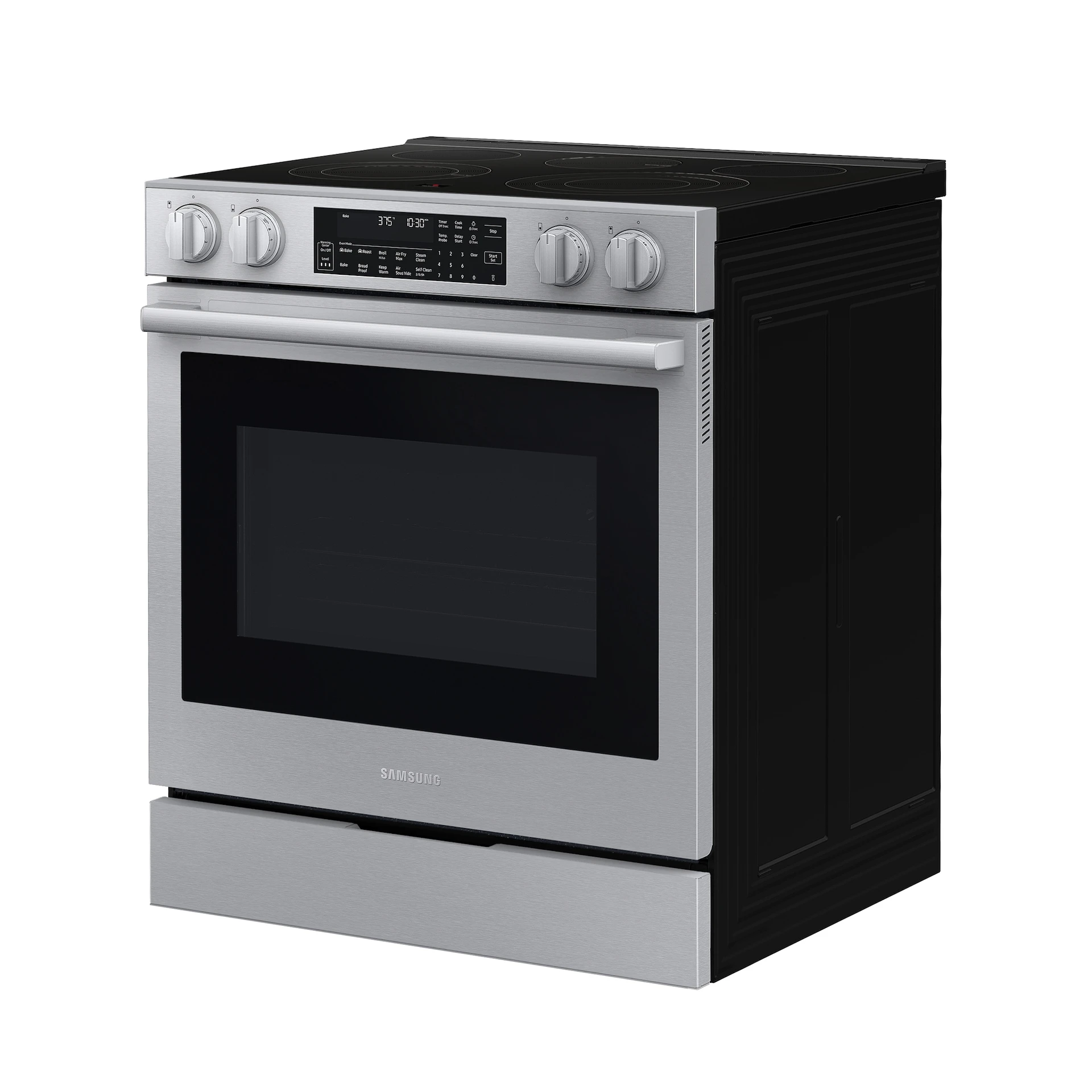 Bespoke Smart Slide-in Electric Range Pro Style Elite Design | Illuminated Knobs Air Fry Max NSE90H63SRAA