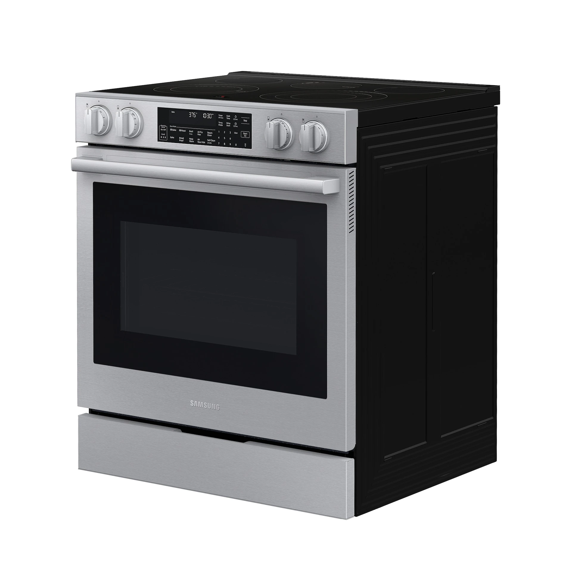 Bespoke Smart Slide-in Electric Range Pro Style Elite Design | Illuminated Knobs Air Fry Max NSE90H63SRAA