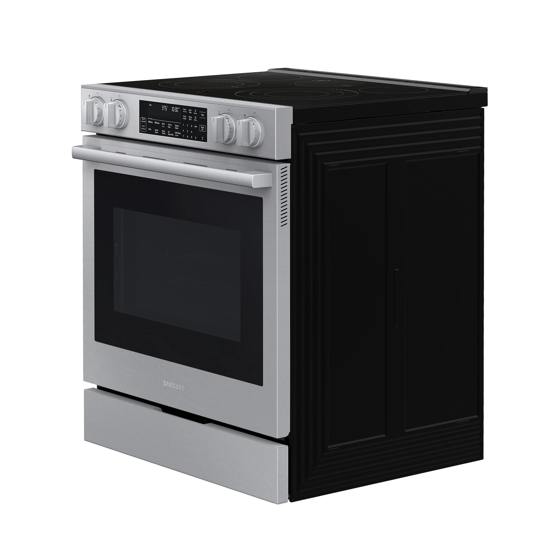 Bespoke Smart Slide-in Electric Range Pro Style Elite Design | Illuminated Knobs Air Fry Max NSE90H63SRAA