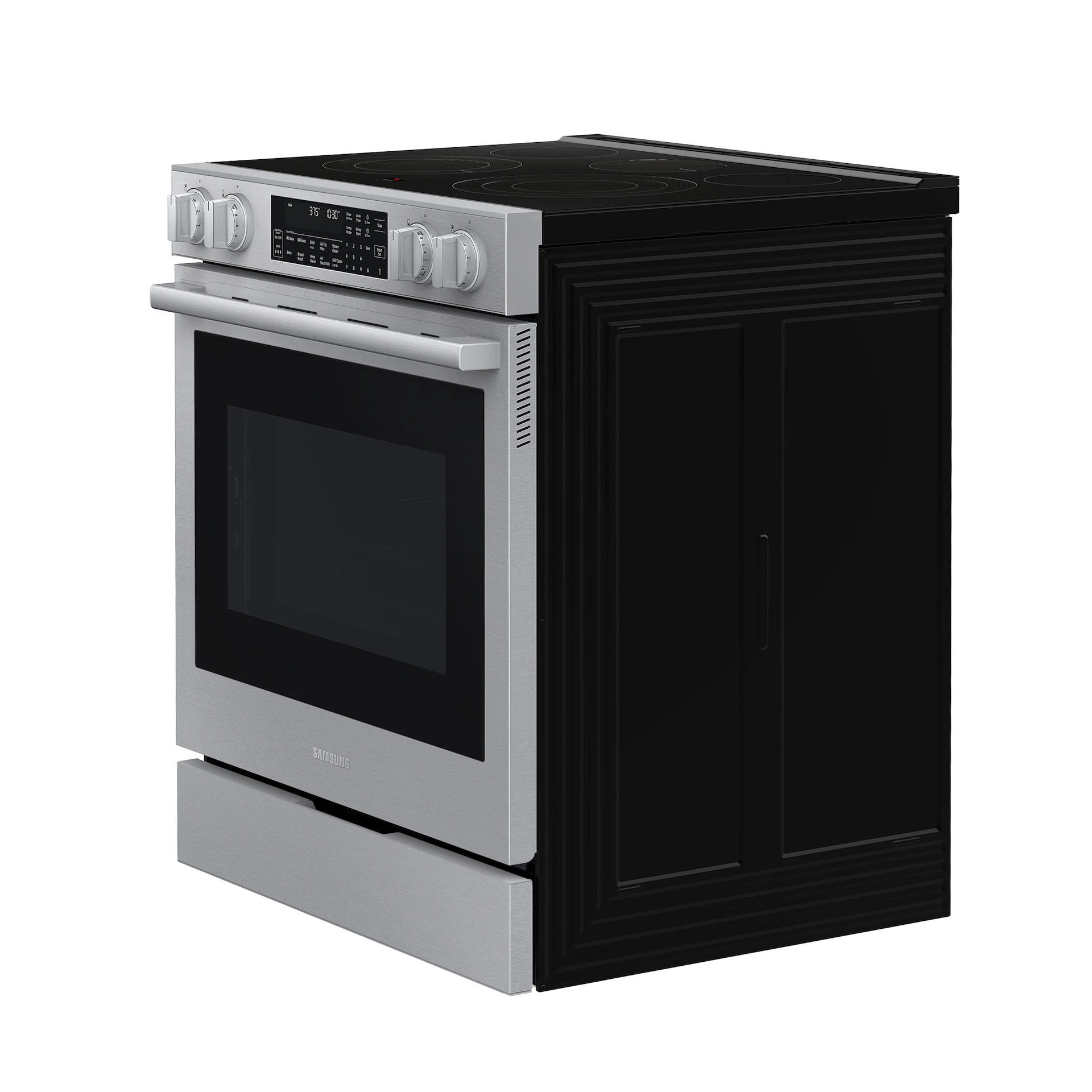 Bespoke Smart Slide-in Electric Range Pro Style Elite Design | Illuminated Knobs Air Fry Max NSE90H63SRAA
