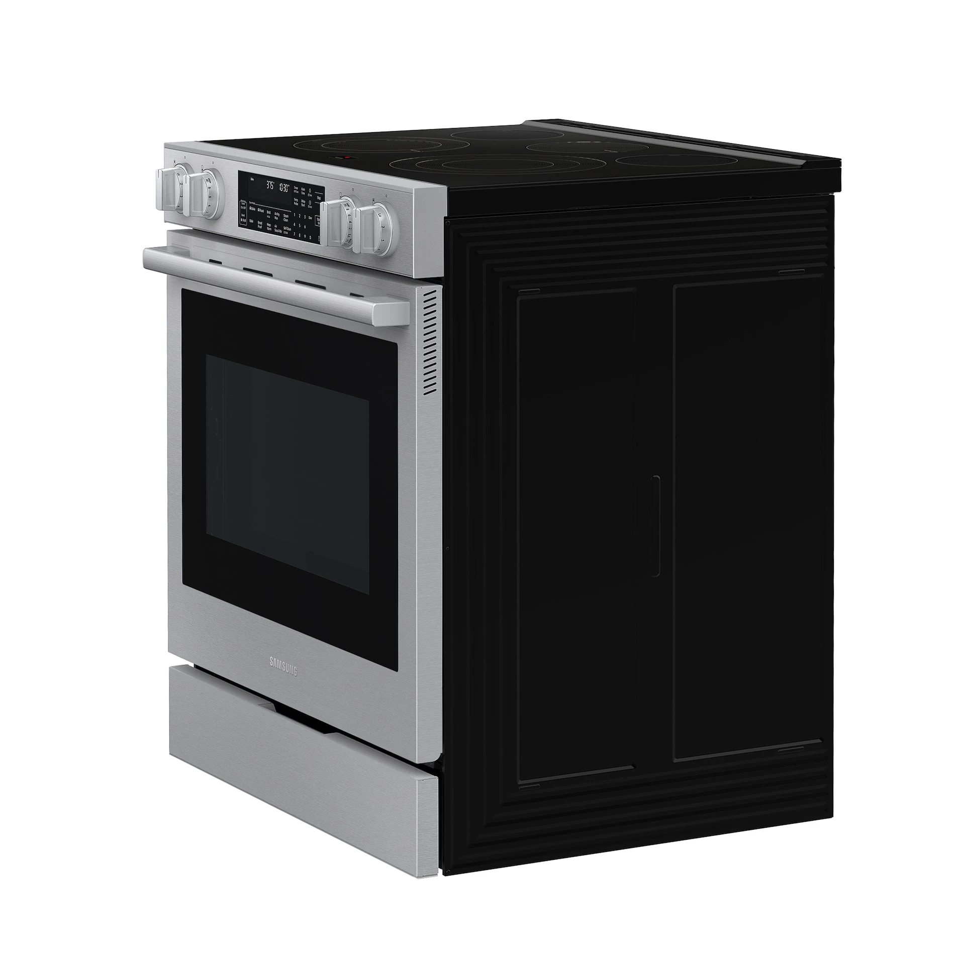 Bespoke Smart Slide-in Electric Range Pro Style Elite Design | Illuminated Knobs Air Fry Max NSE90H63SRAA