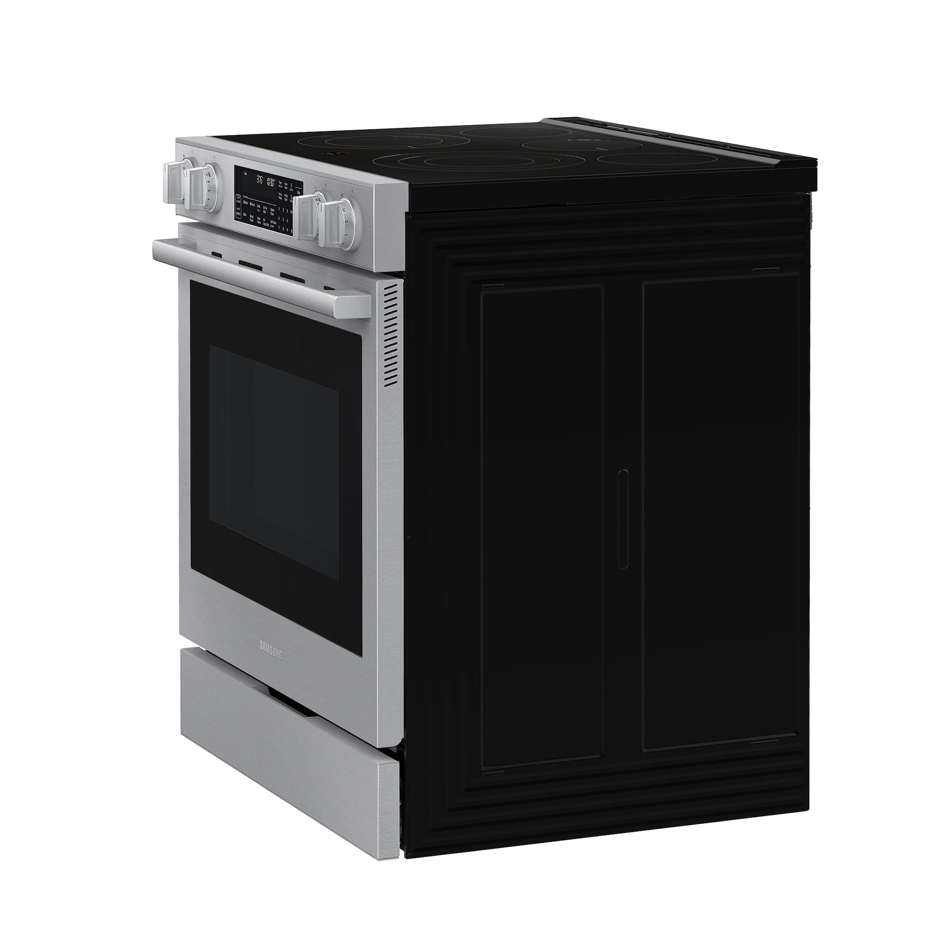 Bespoke Smart Slide-in Electric Range Pro Style Elite Design | Illuminated Knobs Air Fry Max NSE90H63SRAA
