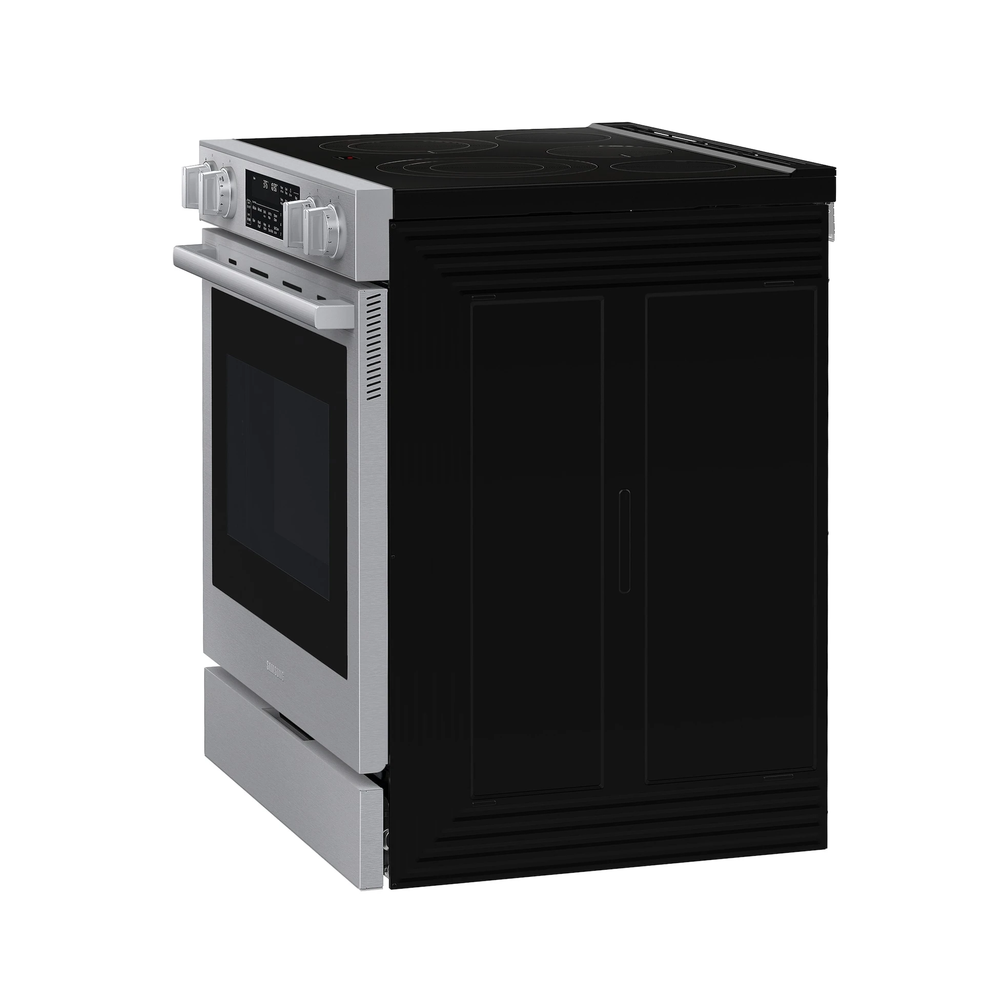 Bespoke Smart Slide-in Electric Range Pro Style Elite Design | Illuminated Knobs Air Fry Max NSE90H63SRAA