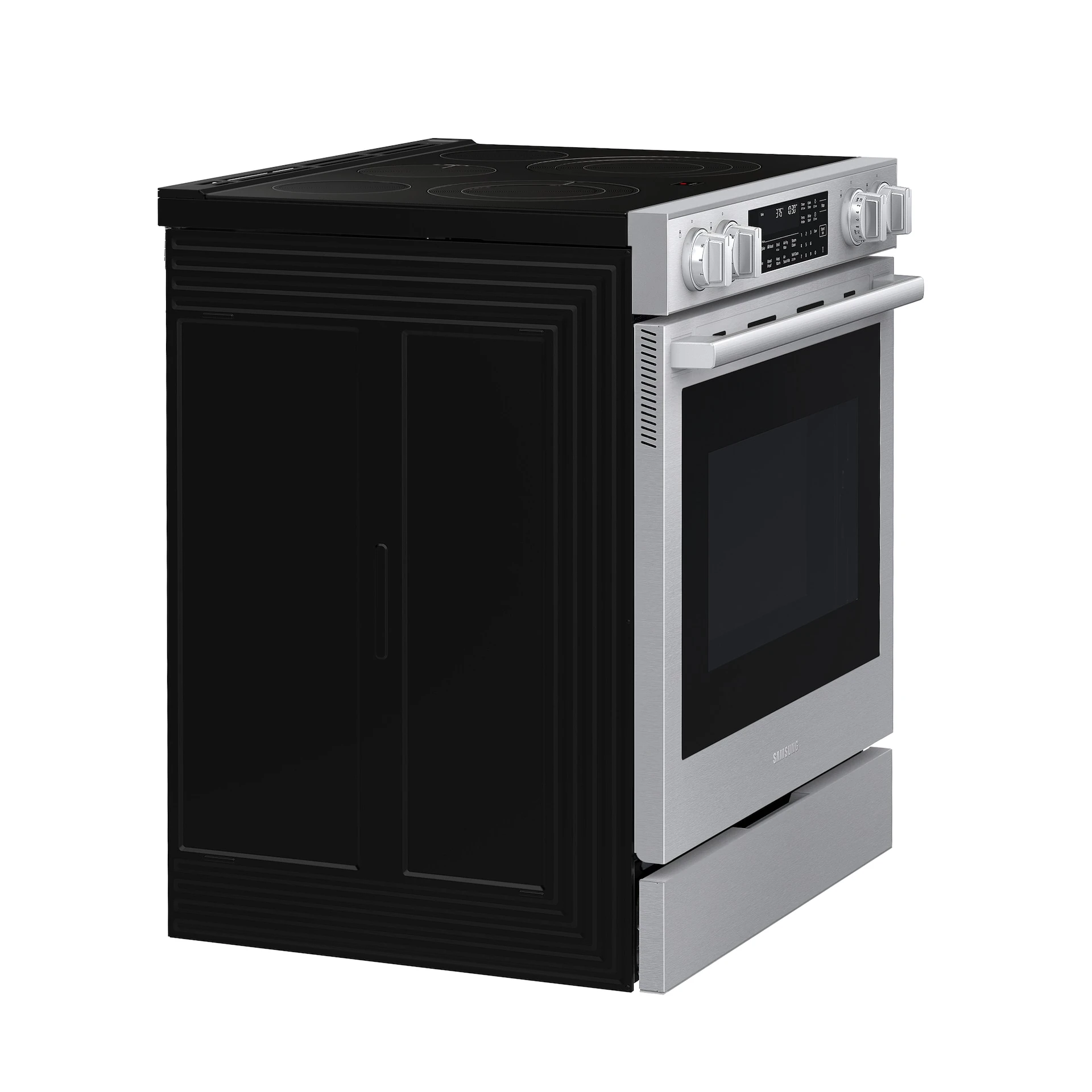 Bespoke Smart Slide-in Electric Range Pro Style Elite Design | Illuminated Knobs Air Fry Max NSE90H63SRAA