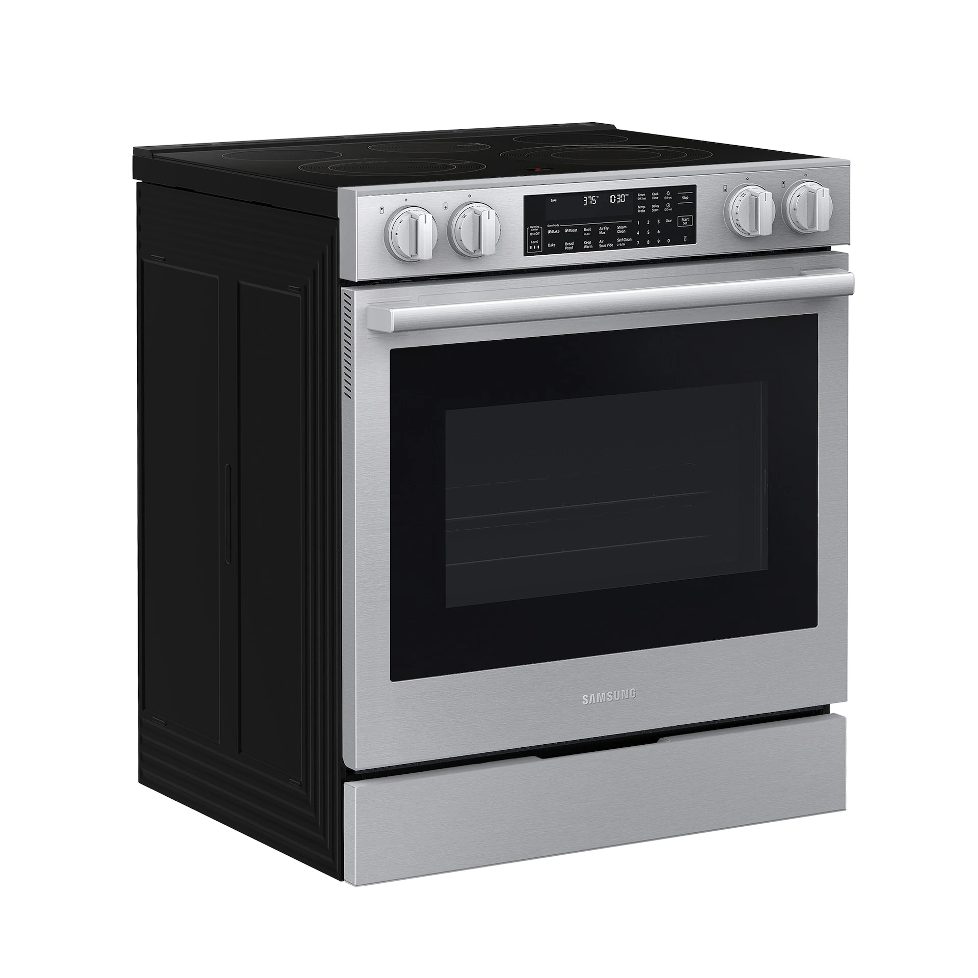 Bespoke Smart Slide-in Electric Range Pro Style Elite Design | Illuminated Knobs Air Fry Max NSE90H63SRAA