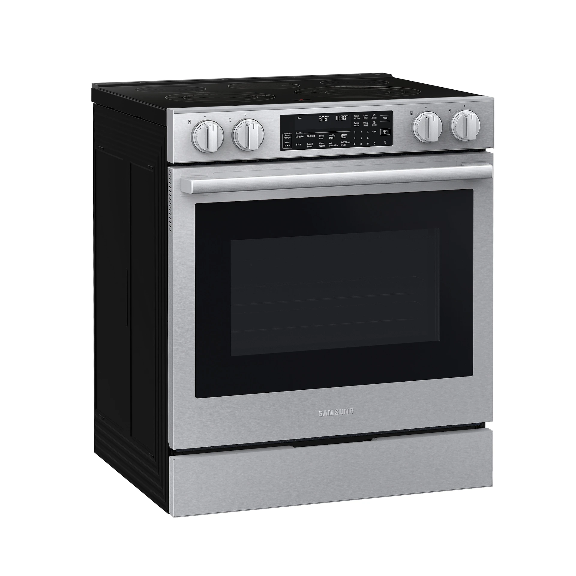 Bespoke Smart Slide-in Electric Range Pro Style Elite Design | Illuminated Knobs Air Fry Max NSE90H63SRAA
