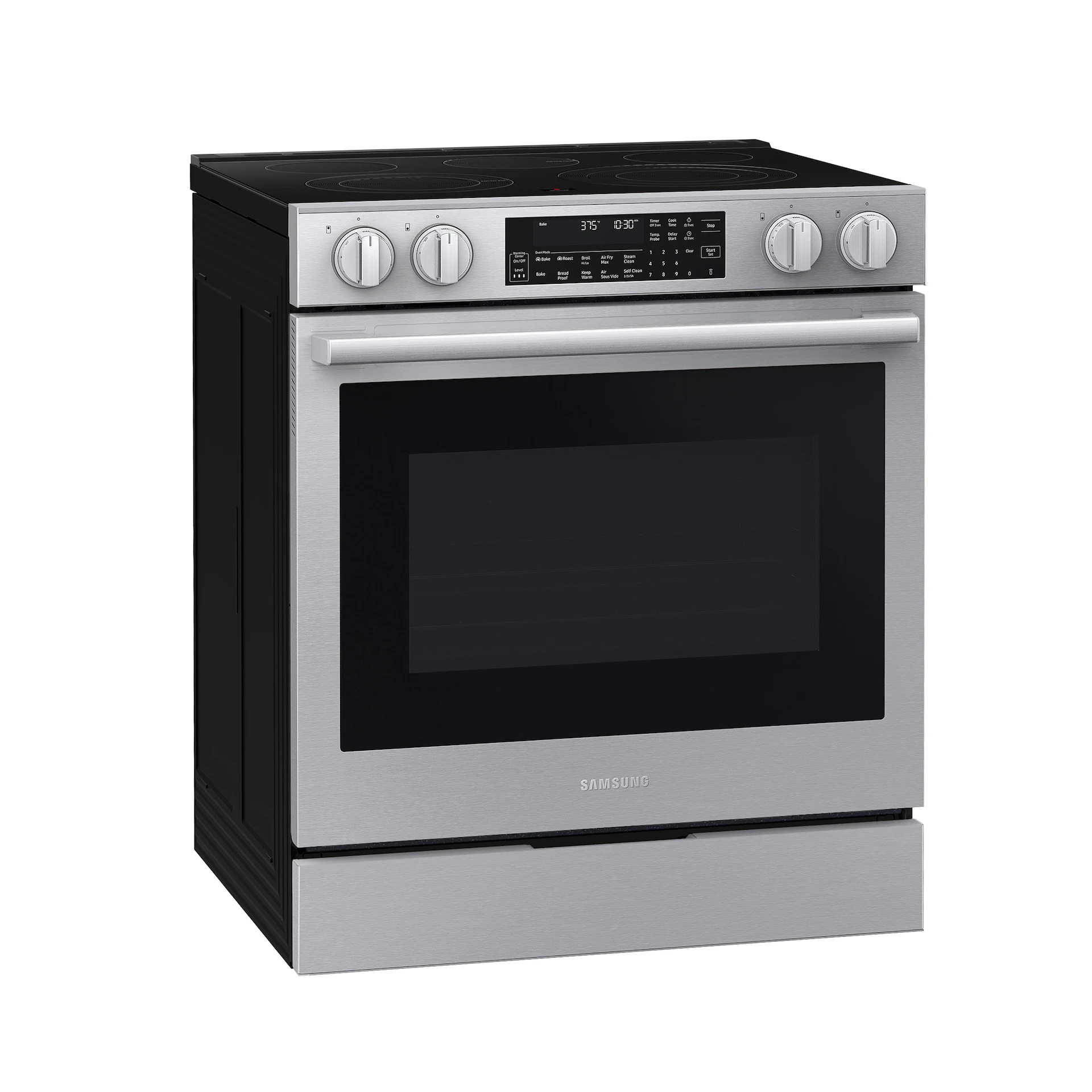 Bespoke Smart Slide-in Electric Range Pro Style Elite Design | Illuminated Knobs Air Fry Max NSE90H63SRAA