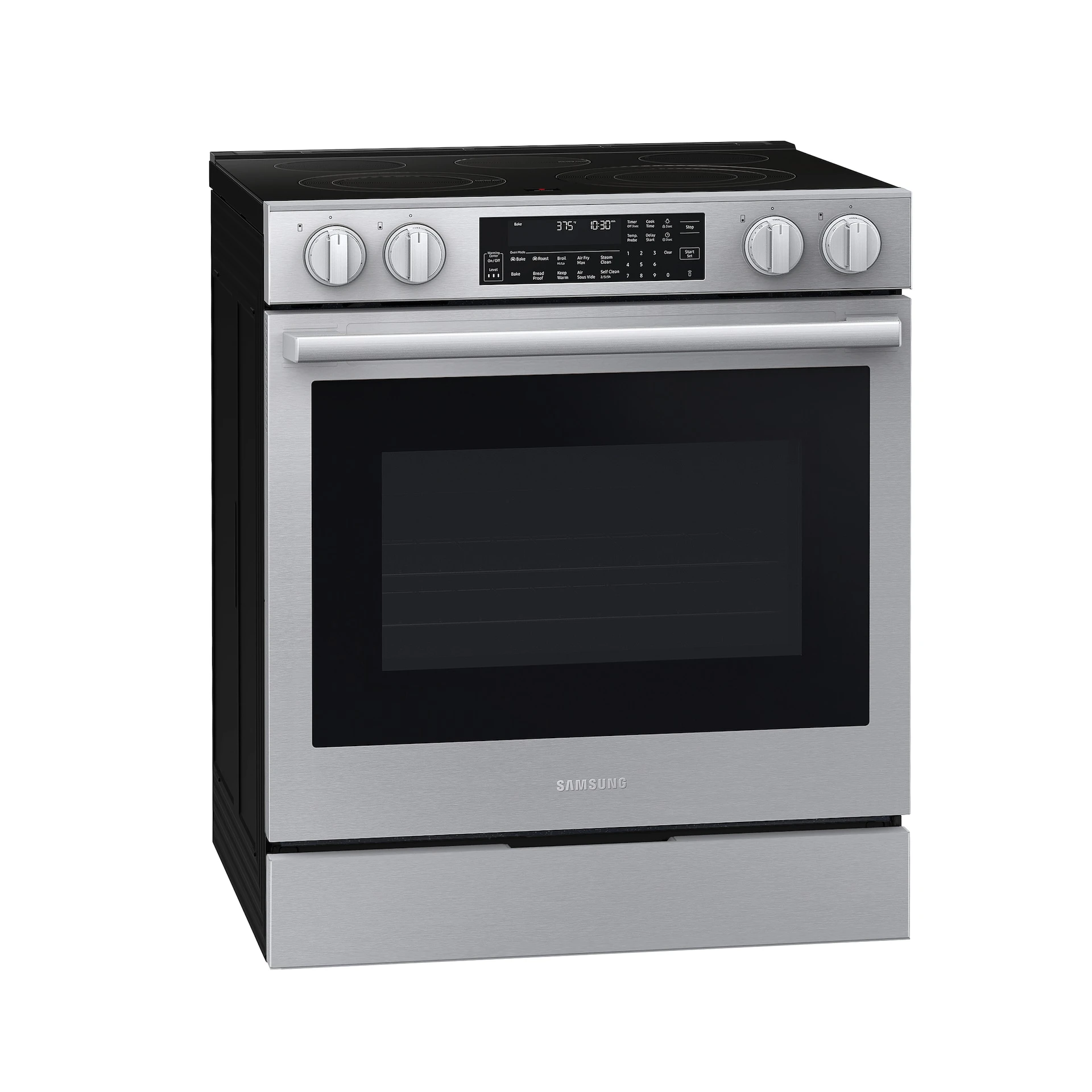 Bespoke Smart Slide-in Electric Range Pro Style Elite Design | Illuminated Knobs Air Fry Max NSE90H63SRAA
