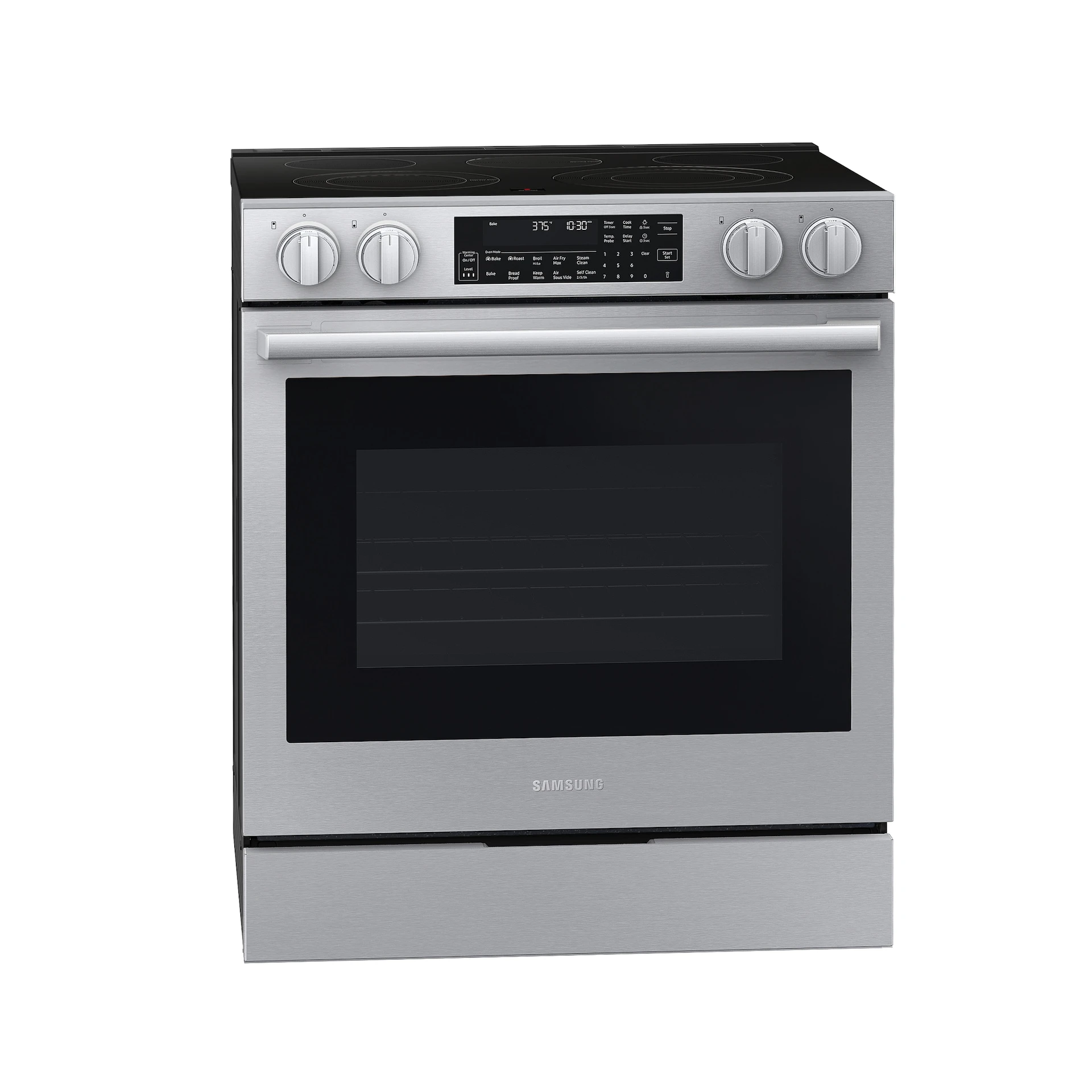 Bespoke Smart Slide-in Electric Range Pro Style Elite Design | Illuminated Knobs Air Fry Max NSE90H63SRAA