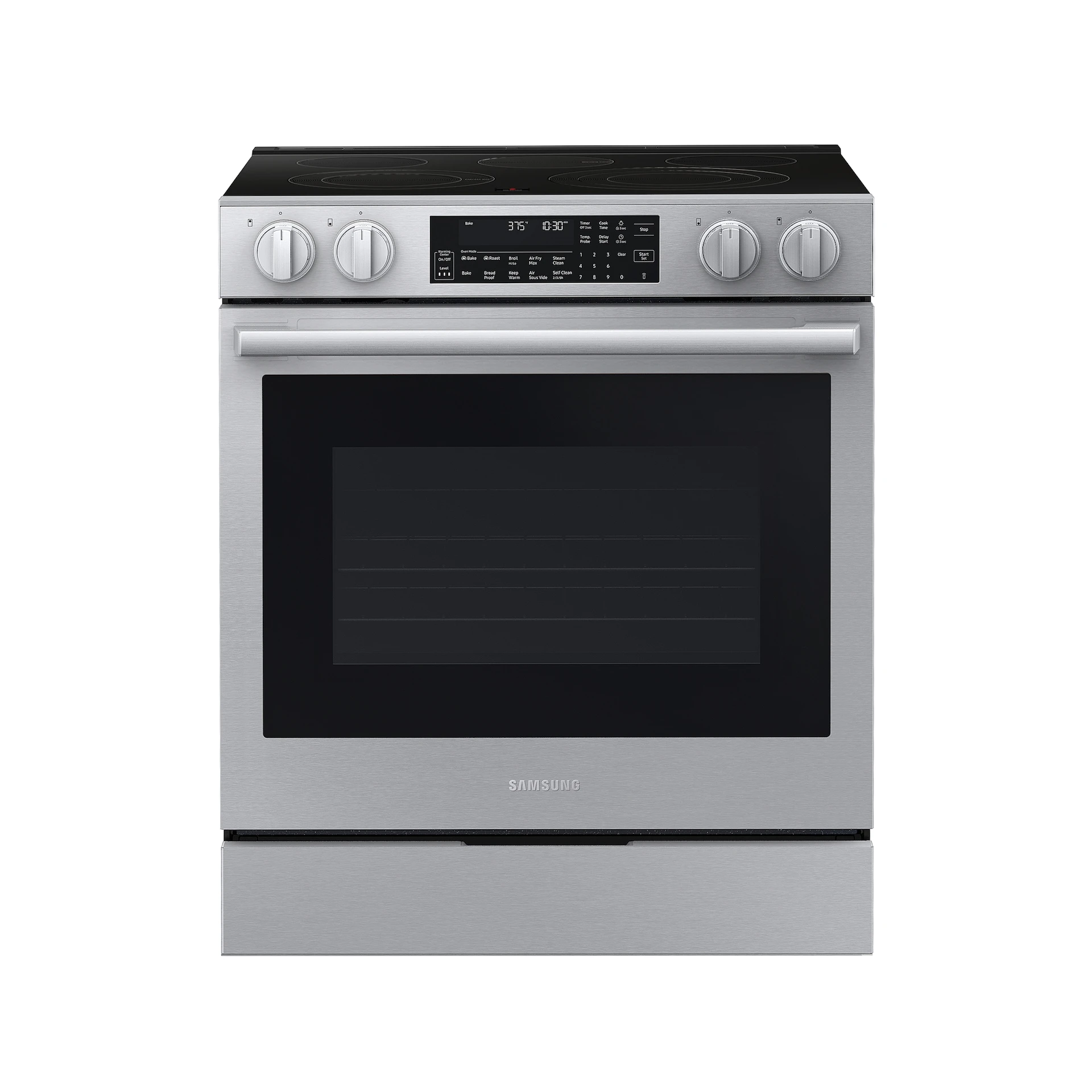 Bespoke Smart Slide-in Electric Range Pro Style Elite Design | Illuminated Knobs Air Fry Max NSE90H63SRAA