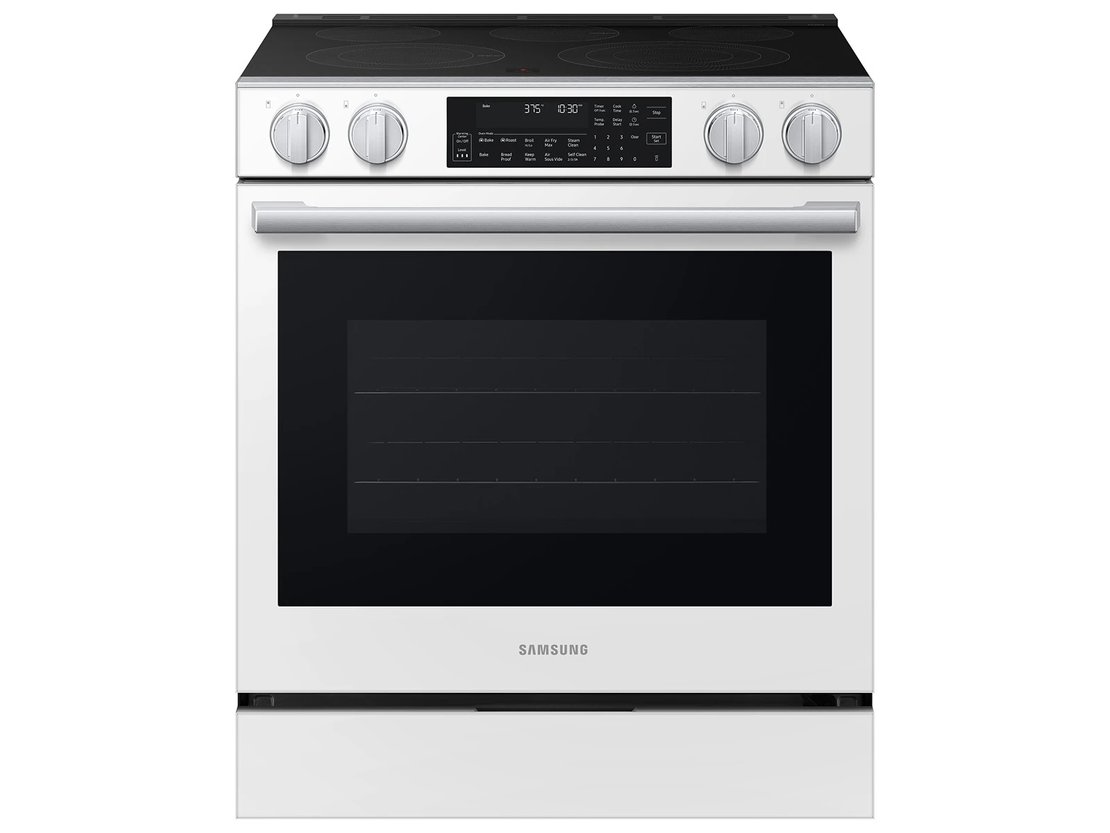 Bespoke Smart Slide-in Electric Range Pro Style Elite Design | Illuminated Knobs Air Fry Max NSE90H63SWAA