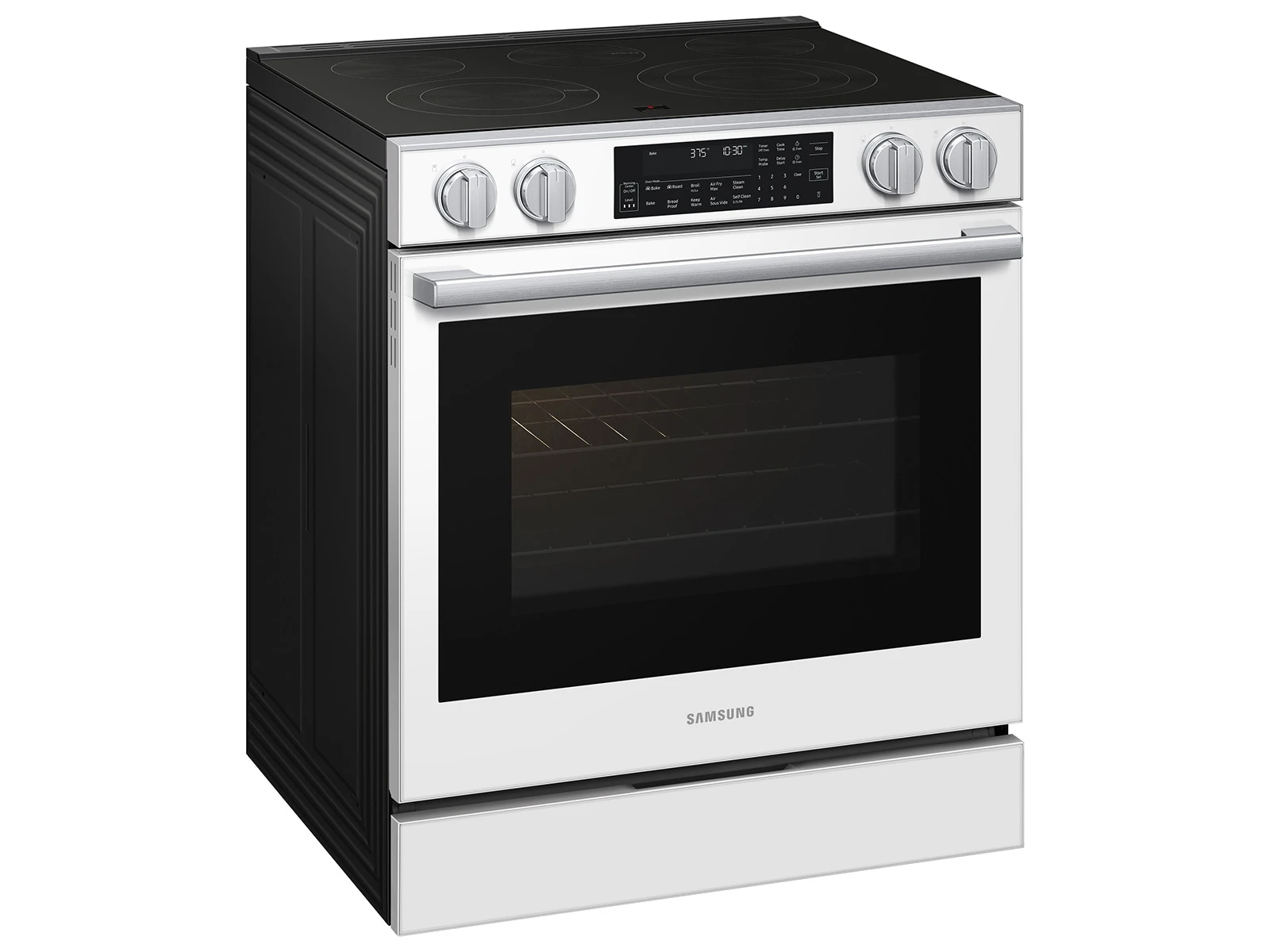 Bespoke Smart Slide-in Electric Range Pro Style Elite Design | Illuminated Knobs Air Fry Max NSE90H63SWAA