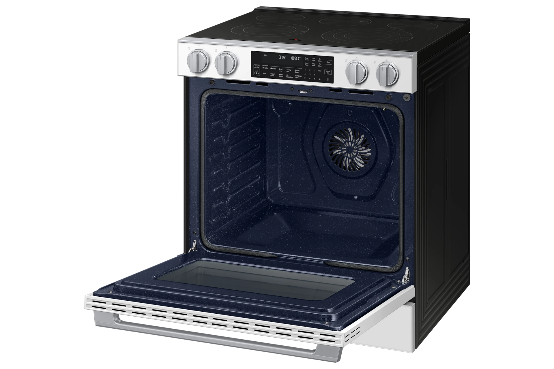 Bespoke Smart Slide-in Electric Range Pro Style Elite Design | Illuminated Knobs Air Fry Max NSE90H63SWAA
