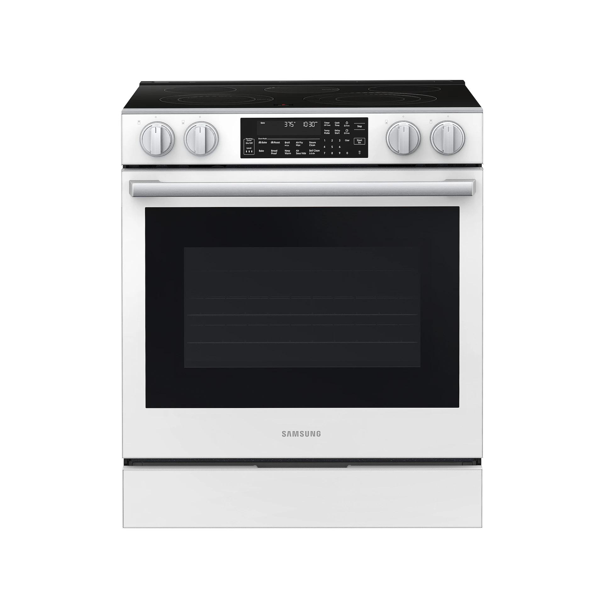 Bespoke Smart Slide-in Electric Range Pro Style Elite Design | Illuminated Knobs Air Fry Max NSE90H63SWAA