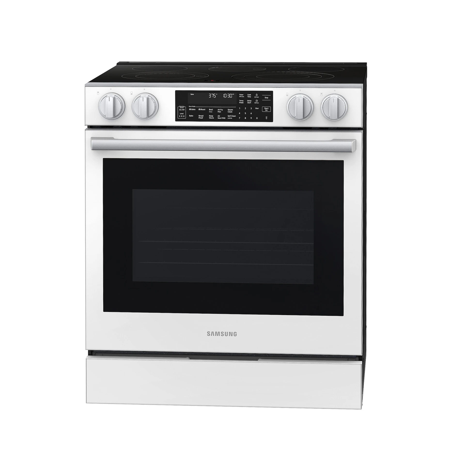 Bespoke Smart Slide-in Electric Range Pro Style Elite Design | Illuminated Knobs Air Fry Max NSE90H63SWAA