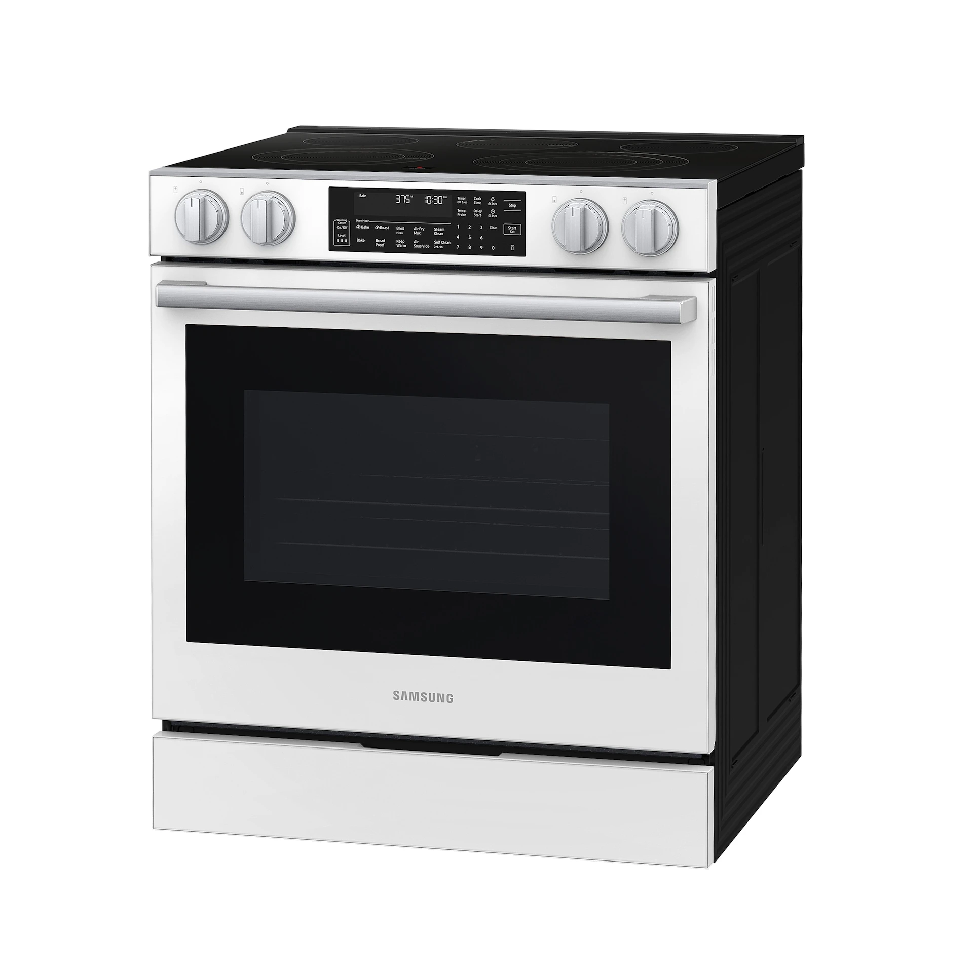 Bespoke Smart Slide-in Electric Range Pro Style Elite Design | Illuminated Knobs Air Fry Max NSE90H63SWAA