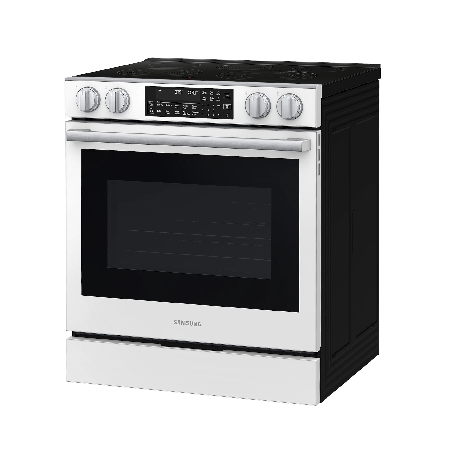 Bespoke Smart Slide-in Electric Range Pro Style Elite Design | Illuminated Knobs Air Fry Max NSE90H63SWAA