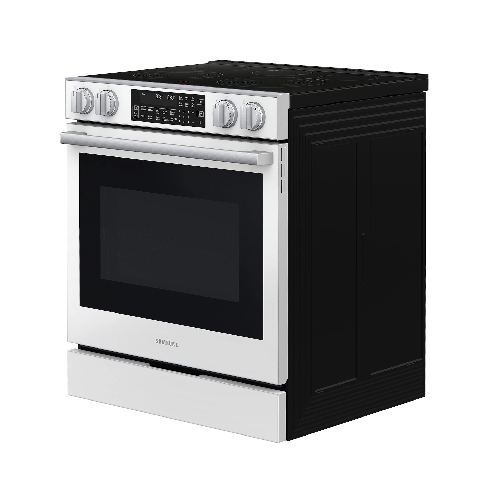 Bespoke Smart Slide-in Electric Range Pro Style Elite Design | Illuminated Knobs Air Fry Max NSE90H63SWAA
