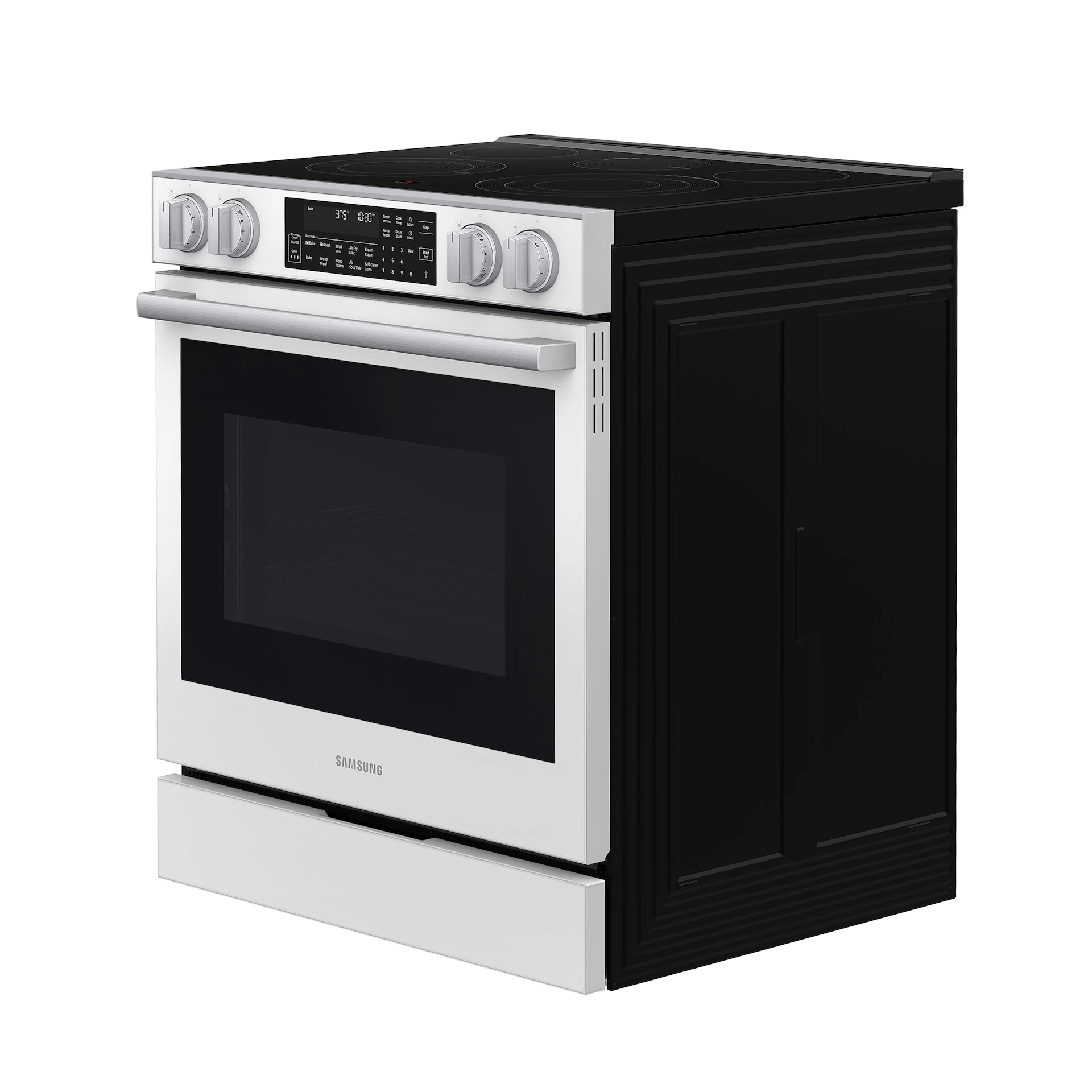 Bespoke Smart Slide-in Electric Range Pro Style Elite Design | Illuminated Knobs Air Fry Max NSE90H63SWAA